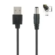 USB Port to 2.5 3.5 4.0 5.5mm 5V DC Barrel Jack Power Cable Cord Connector E& rf