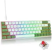 iRoboosta Green Matcha 65% Small Mechanical RGB Gaming Keyboard, 68 Key USB-C Wired, PBT XDA Keycaps for Game, Office