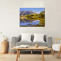 在飛比找PChome24h購物優惠-御畫房 湖畔風光 國家一級畫師手繪油畫60×80cm