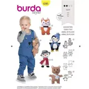 Burda Style Sewing Pattern 6395 | 4 x Cuddle Toys for Babies & Toddlers NEW