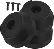 Beavorty Heavy Duty Walking Stick Protectors 3pcs Anti-slip Cane Tips for Elderly Firm Rubber Pads Black