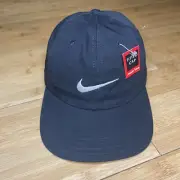 Vintage Nike Tiger Woods Fitted 7 3/8 Golf Hat Black Cotton USA Made Swoosh NWT