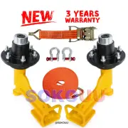 (Pair) 6 Lug Shipping Container Wheels With Hub 6x5.5