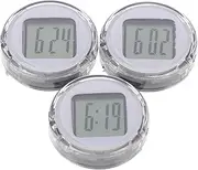 Zerodeko 3pcs Mini Motorcycle Clocks Stick Digital Clock for Cars Easy to Read Display Durable for Motorcycle and SUV Decor