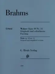 Brahms Waltz Op 39 No 15 Sheet Music Original and Simplified Piano 051481089