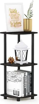 Furinno Turn-N-Tube 3-Tier Corner Display Rack Multipurpose Shelving Unit, Espre