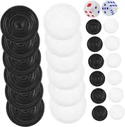 Abaodam 1 Set Plastic Chess Pieces Smooth Surface Chessmen for Board Games Backgammon Checkers Accessories