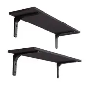 Unbranded Decorative Shelving 31.5"X8.3" Wall Shelf Solid Wood Floating Espresso