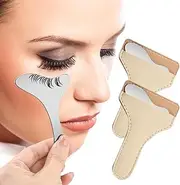2Pcs 304 Stainless Steel Eyeliner Stencil, Multifunctional Eyeliner Tool, Winged Eyeliner Tools, Eyeliner Eyelash Eyeshadow Applicator Aid, Multifunctional Eye Makeup Aid for Makeup Novices