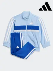 adidas Blue Essentials Tiberio 3 Stripe Tracksuit (AH5268) | $76