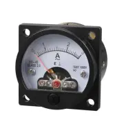 Black Round Fine Tuning Dial Panel Ampere Meter AC 0-3A