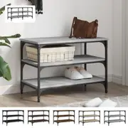 Shoe Bench 3-Tier Shoe Rack Storage Shelf Living Room Engineered Wood vidaXL