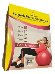 ProBody Pilates Ball Exercise Ball Yoga Ball Multiple Sizes Stability Ball Ch...