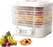 Fruit Dryer, Small Food Dehydrator Machine, Confectionery Dryer, Removable Trays Machine with Adjustable Temperature Control from 30-70°C, Dehydrator for Dryer Food Meat, Fruit, Vegetables Snacks