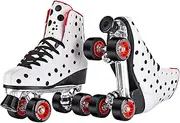 Roller Skates for Women and Girls, High-top Double Row-Classic Roller Skates for Men and Ladies, Professional Indoor/Outdoor Adult Roller Skates with Aluminum Bracket