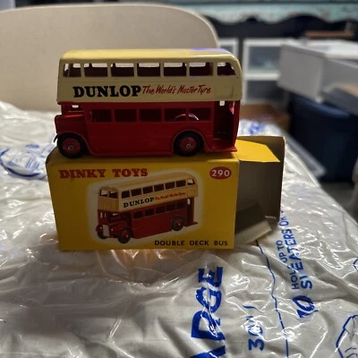 Dinky Toys 290 Double Decker Bus with rare red Hubs