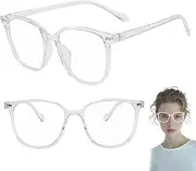 LAKJUOZ Blue Light Filter Glasses Women Men Blue Light Filter Glasses Computer Glasses Blue Light Glasses Without Prescription Rectangular Round Glasses Gaming Protective Glasses