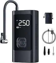 Wireless Tire Inflator - Digital Tyre Inflator for Cars | 3-150PSI Tire Air Pump | Car Tire Air Pump Portable | Cordless with LED Light for Motorcycle Auto Ball Travel, LCD Display