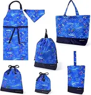 COLORFUL CANDY STYLE NT606200 Kindergarten Entrance School Entrance 6-Piece Set, Lesson Bag, Quilting (Gusseted), Shoe Case, Drawstring Bag, Gymnastics Clothing Bag, Lunch Bag, Cup Bag, Small