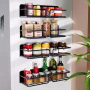 Magnetic Spice Rack For Refrigerator Organizer Shelf Moveable Fridge Kitchen