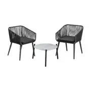 Livsip 3 Piece Outdoor Lounge Setting Furniture Patio Set