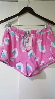PETER ALEXANDER M 12 LlAMA sleep shorts bottoms elastic drawstring waist NEW