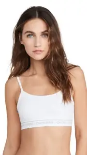 Calvin Klein Women's Ck One Cotton Unlined Bralette, White, XS X-Small