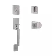 Home Decorators Collection Bleecker Satin Nickel Door Handleset wi/Ridgeway knob