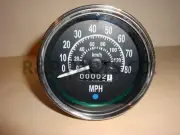 Speedometer Gauge for Willys MB Jeep Ford CJ GPW Black Dial Chrome Bezel 80 MPH
