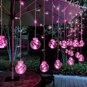 Wishing Ball Curtain Lights USB or Battery Powered LED Fairy Lights for Christmas Tree Decoration -Colorful