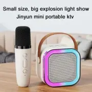 Bluetooth-Compatible 5.3 Mini Karaoke Machine with Wireless Mic (White 2 Mic)