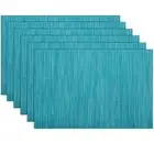 SHACOS Woven Vinyl Placemats Set of 6 Wipe Clean Wasahble Place Mats for Dini...