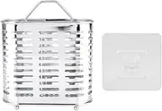 ​304 Stainless Steel Chopsticks Organizer, Wall Mounted Utensil Rack with Divided Compartments, 16 cm Scratch Proof Kitchen Storage for Forks Spoons Chopsticks​