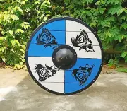 Viking Wooden Wolf Authentic Battle-Worn Shield Medieval Handmade Gift Shield