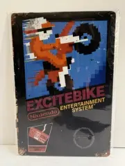 Excitebike metal wall sign classic Nintendo game room metal poster NES