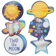 24 Piece Hanging Space Decorations for Space Themed Party Supplies, 6-8 In