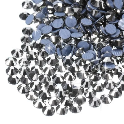288 Pcs Hotfix Rhinestones Crystal Glass Gems(SS34 7.3mm,Grey)