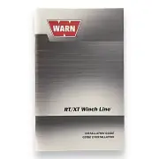 Warn RT/XT Winch Line Installation Guide ATV UTV 74374A3