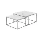 Design Square Square Nesting Coffee Table Set - White