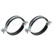 2 Pcs Adjustable Split Ring Hanger with Rubber, 168.3mm/6.63" Pipe Bracket Clamp
