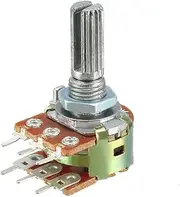 uxcell® WH148 50K Ohm Variable Resistors Dual Rotary Carbon Film Taper Potentiometer