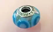PANDORA | BLUE STEPPING STONES MURANO CHARM ✪NEW✪ 790914 RARE RETIRED GLASS 925