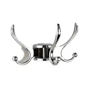 Honana Multipurpose Heavy Duty Solid Metal Home Wall Mount Triple Swing Arms Coat Towel Hook SILVER COLOR