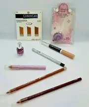 Variety New Makeup for Face, Lips, Eyes & Nails, 8 Unique Items, Dark Complexion