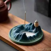 Mountains Landscape Ceramics Incense Holder Zen Backflow Incense Burner Smoke
