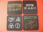 4 x Neoprene Drink Coasters 10cm x 10cm LED ZEPPELIN Your design