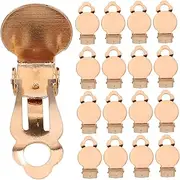 [WESIEVYA] 50pcs Frog Clip-on Earring Pads Flat Back Tray Earring Clips Non Pierced French Earring Hooks for Jewelry Making