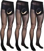 [Generic] 3 Pairs Ice Silk Pantyhose/Mens Pantyhose