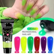 Nail Extension Gel Nail Builder Glue Soak Off UV Long Lasting Fluorescent DIY .