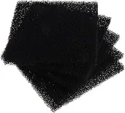 Xuniu 5 pieces activated carbon foam sponge, air filter, impregnated sheet pad, black, 13 cm x 13 cm x 1 cm